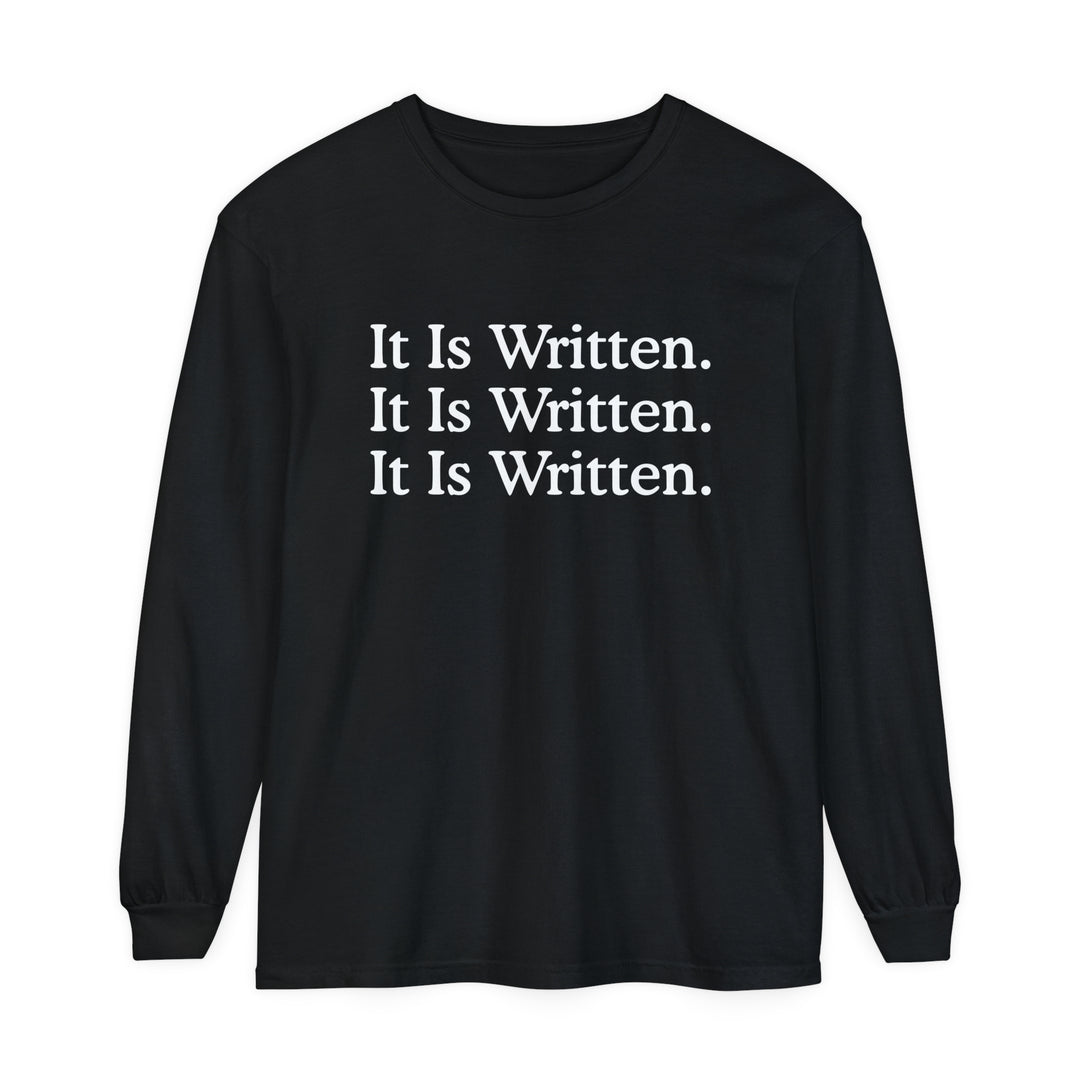 It Is Written Long Sleeve Shirt Long-sleeve Black S 