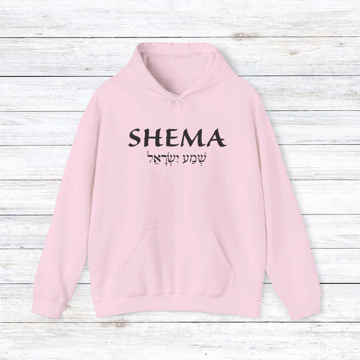 Shema Hebrew Hoodie Hoodie Light Pink S 