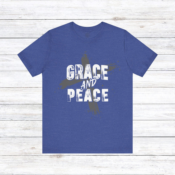 Grace and Peace Unisex T-Shirt T-Shirt Heather True Royal S 