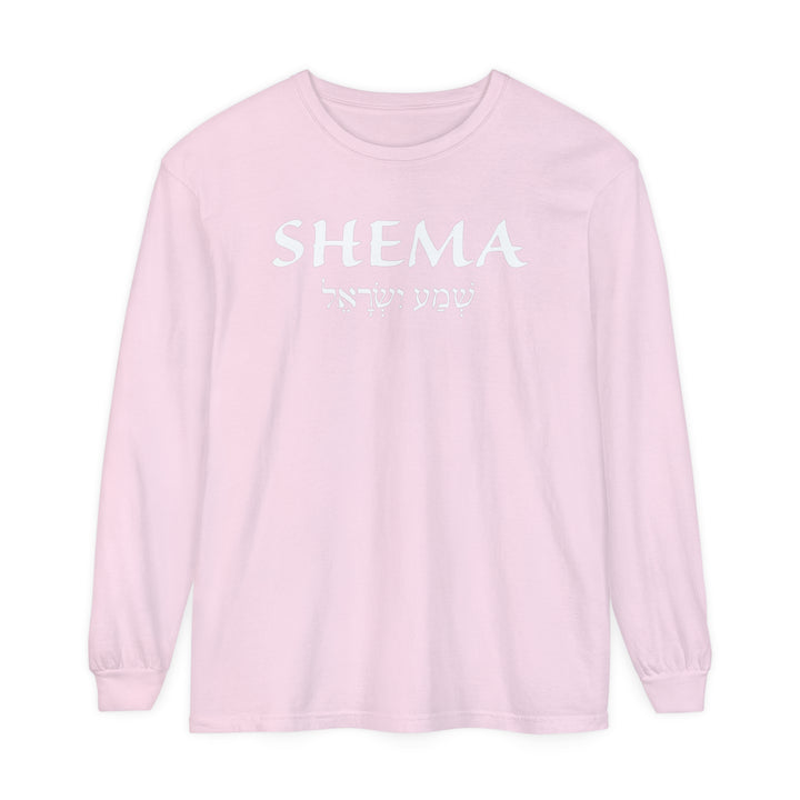 Shema Hebrew Long Sleeve Shirt Long-sleeve Blossom S 