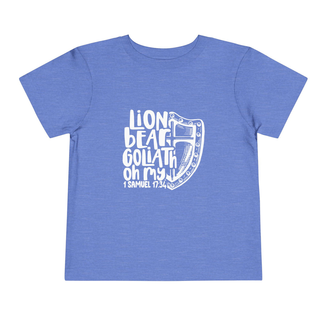 Lion Bear Goliath Oh My Toddler Tee Kids clothes Heather Columbia Blue 2T 