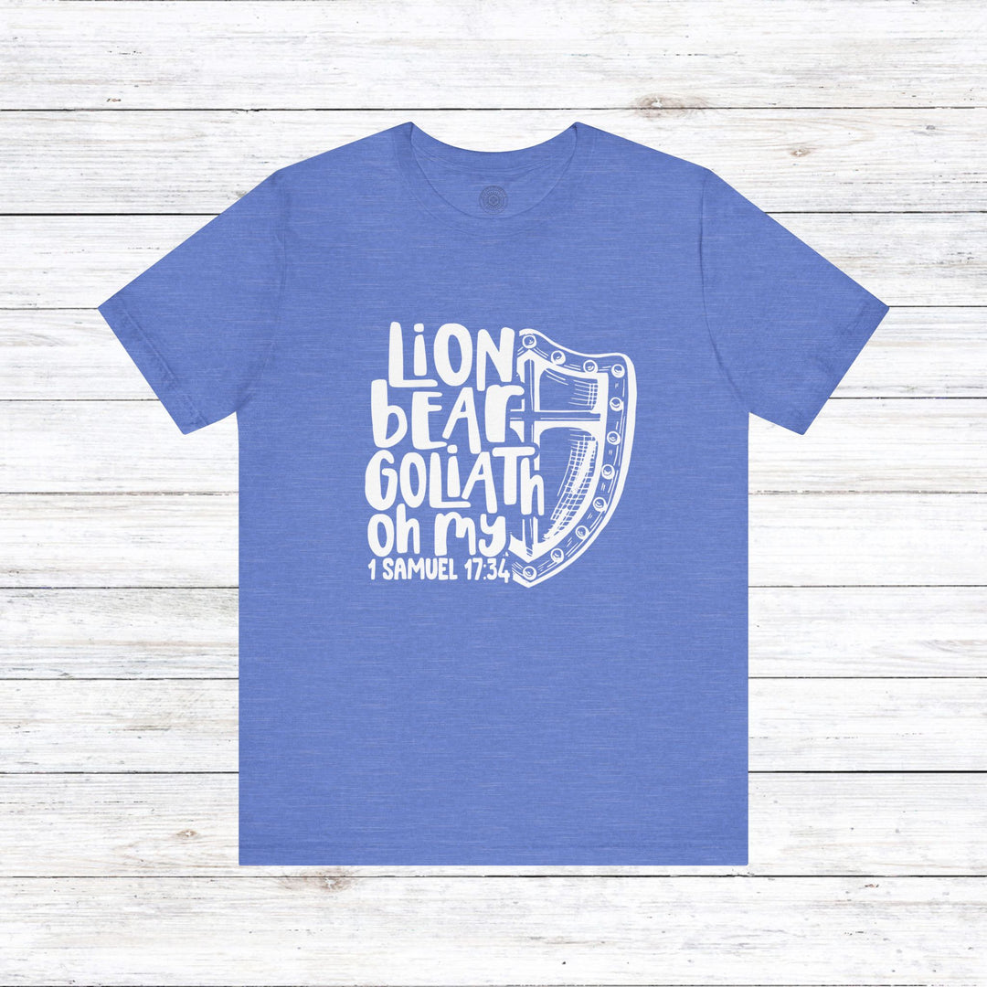 Lion Bear Goliath Oh My Unisex T-Shirt T-Shirt Heather Columbia Blue S 