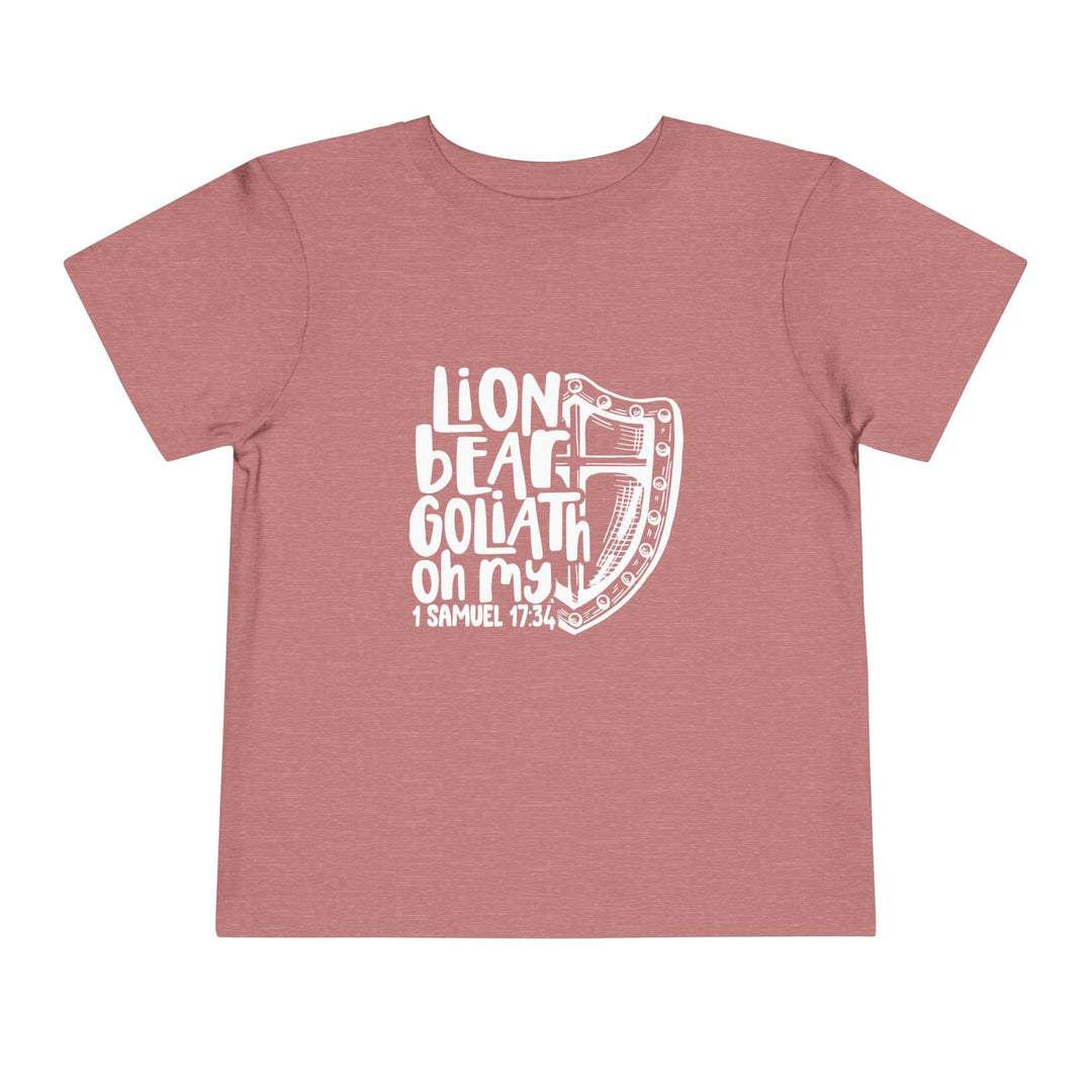 Lion Bear Goliath Oh My Toddler Tee Kids clothes Heather Mauve 2T 