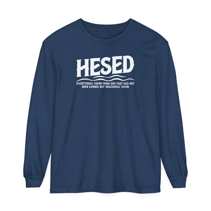 Hesed Exceptional Favor Long Sleeve Shirt Long-sleeve Midnight S 