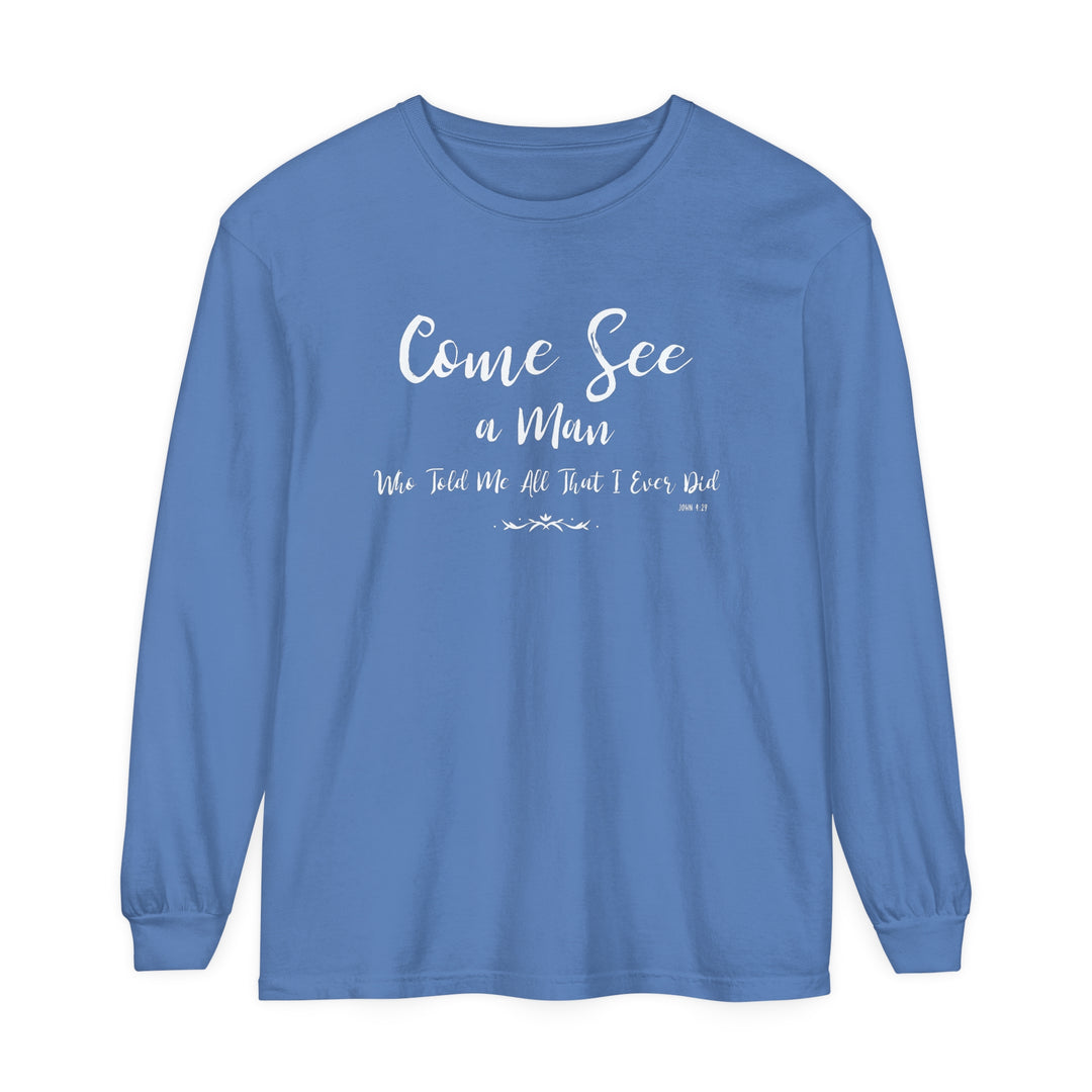 Come See Long Sleeve Shirt Long-sleeve Flo Blue S 