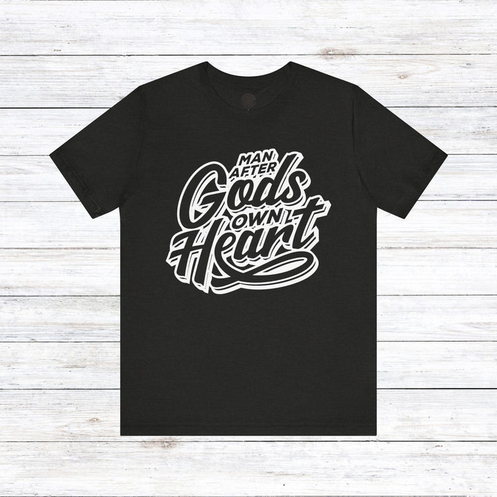 Man After God's Own Heart Unisex T-Shirt T-Shirt Black Heather S 