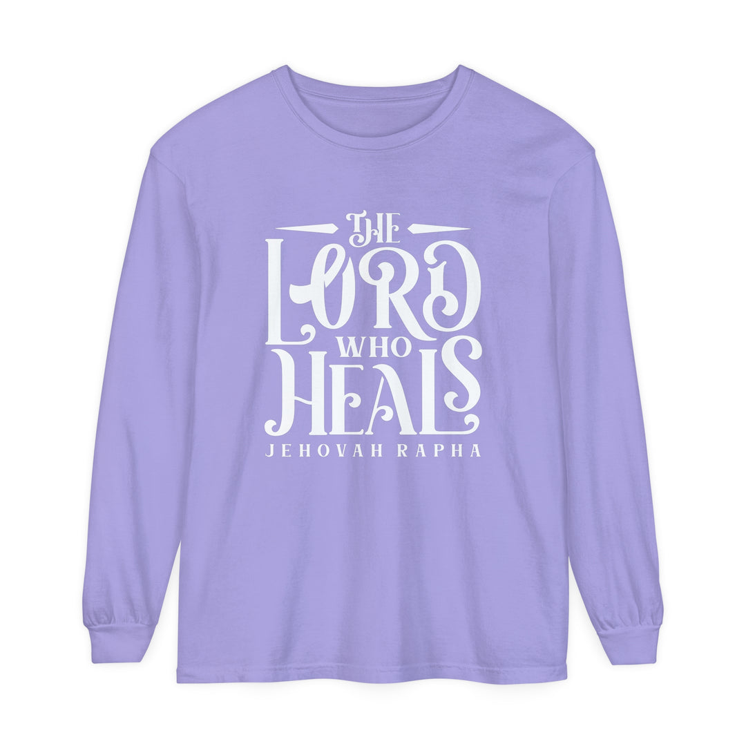 The Lord Who Heals Long Sleeve Shirt Long-sleeve Violet S 