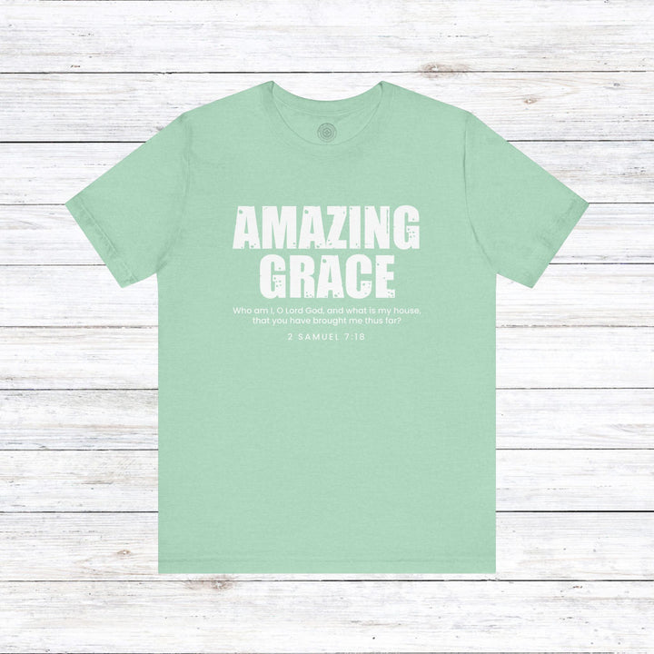 Amazing Grace Unisex T-Shirt T-Shirt Heather Mint M 