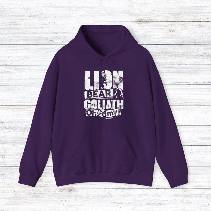 Lion Bear Goliath Hoodie Hoodie Purple S 