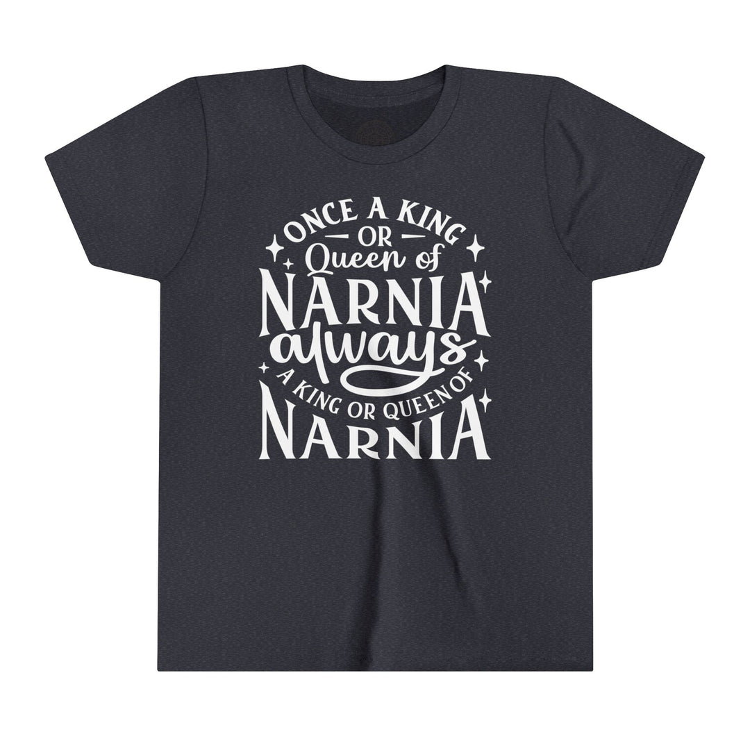 King or Queen Narnia Youth T-Shirt Kids clothes Heather Navy S 