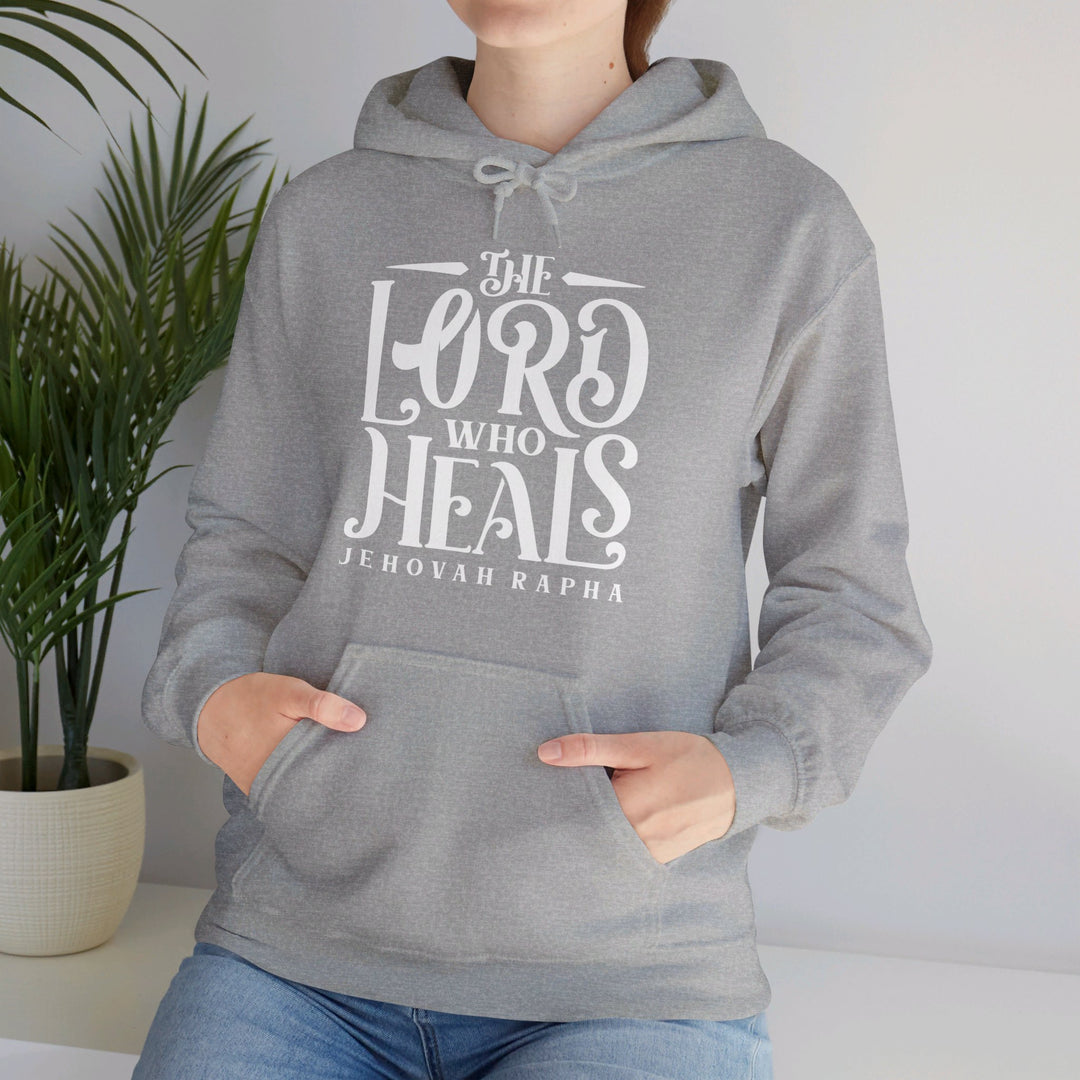 The Lord Who Heals (White Script) Hoodie Hoodie   