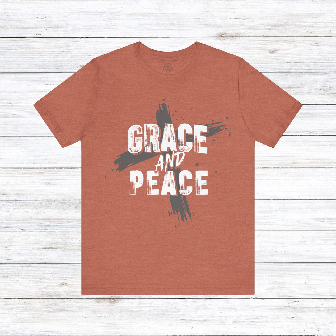 Grace and Peace Unisex T-Shirt T-Shirt Heather Clay S 