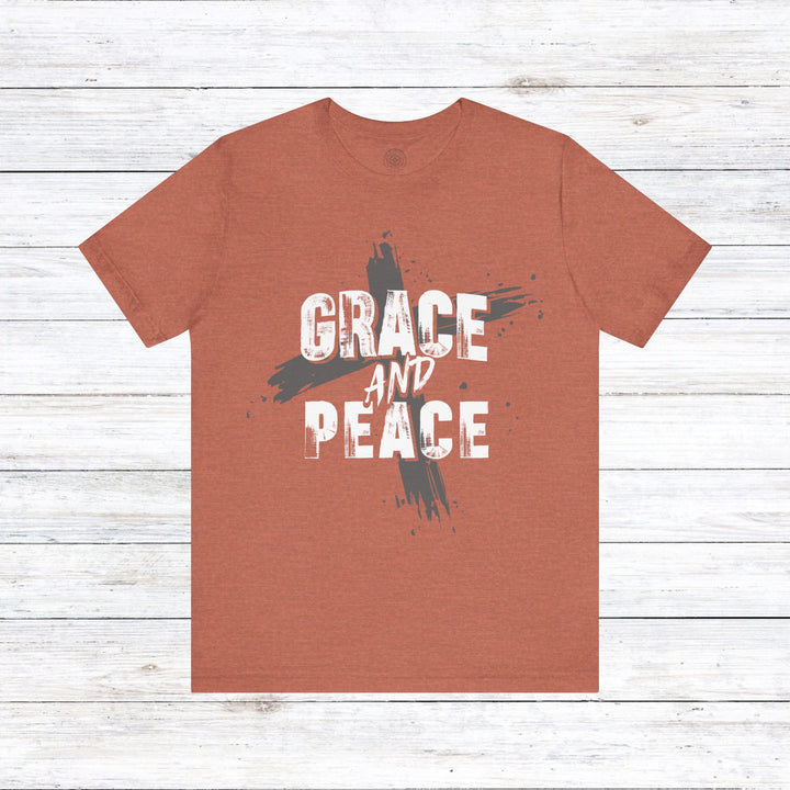 Grace and Peace Unisex T-Shirt T-Shirt Heather Clay S 