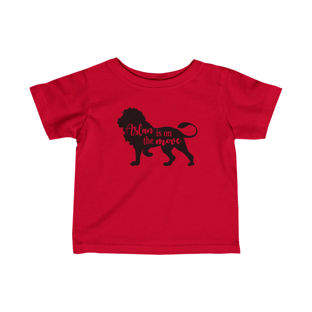 Aslan Is On The Move Baby Tee Kids clothes Red 6M 