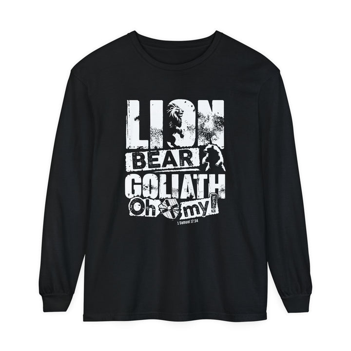 Lion Bear Goliath Long Sleeve Shirt Long-sleeve Black S 