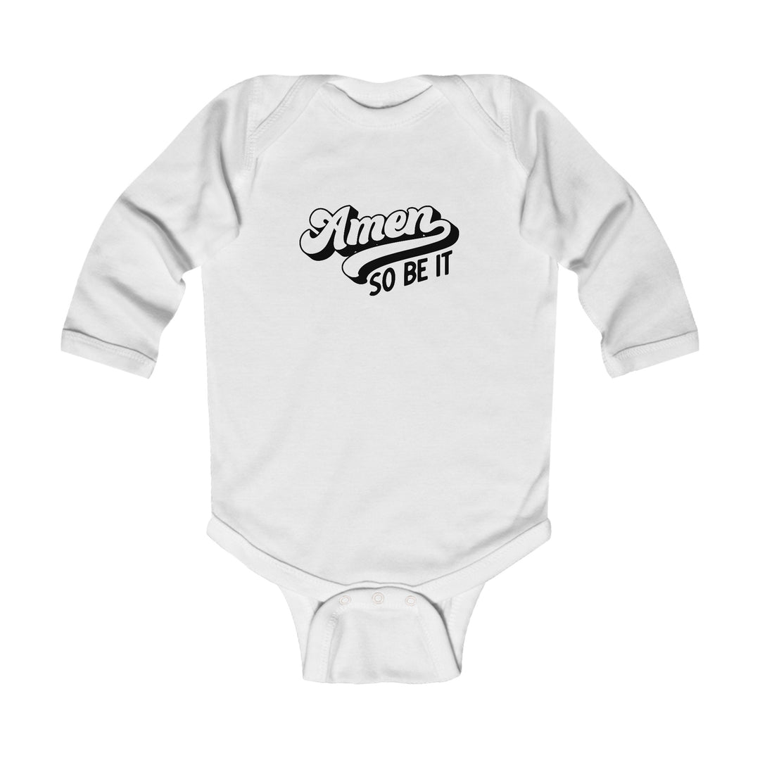 Amen So Be It Infant Long Sleeve Bodysuit Kids clothes White NB (0-3M) 