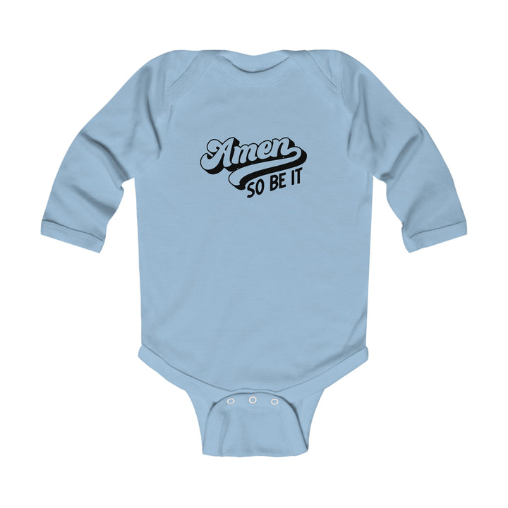 Amen So Be It Infant Long Sleeve Bodysuit Kids clothes Light Blue NB (0-3M) 