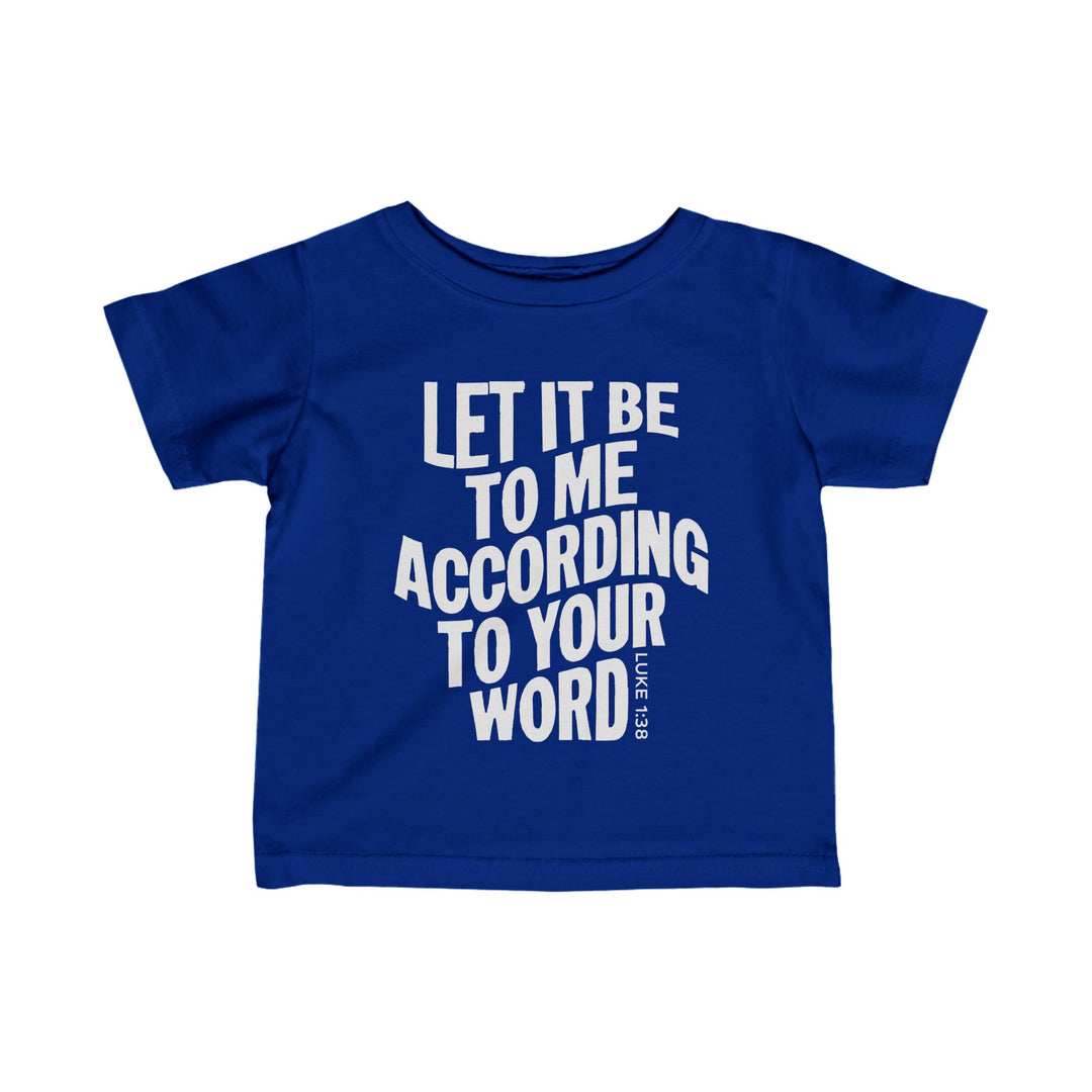 According To Your Word Baby Tee Kids clothes Royal 6M 