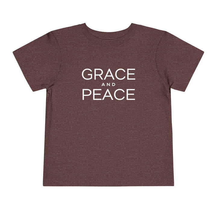 Grace and Peace Toddler Tee Kids clothes Heather Maroon 2T 