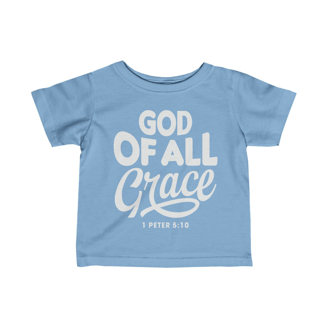 God of All Grace Baby Tee Kids clothes Light Blue 6M 