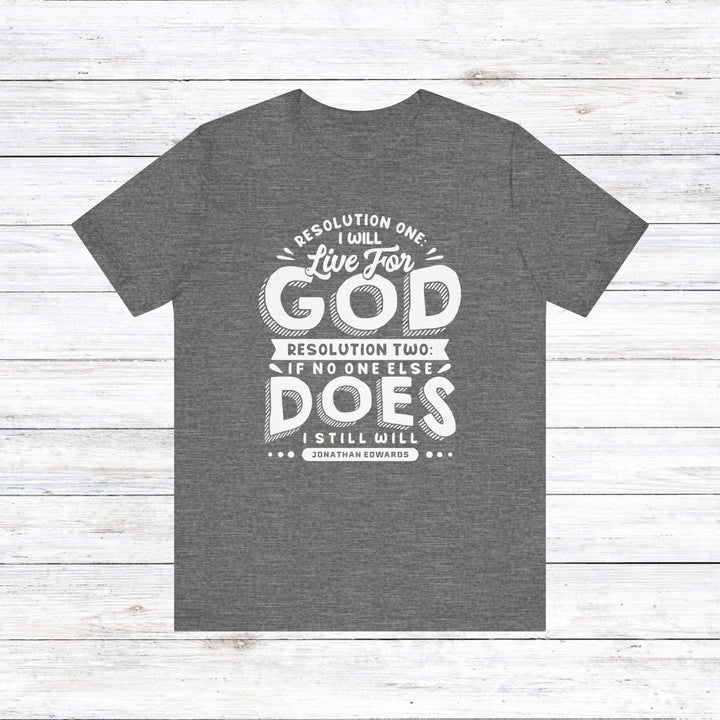 Live For God Unisex T-Shirt T-Shirt Deep Heather S 