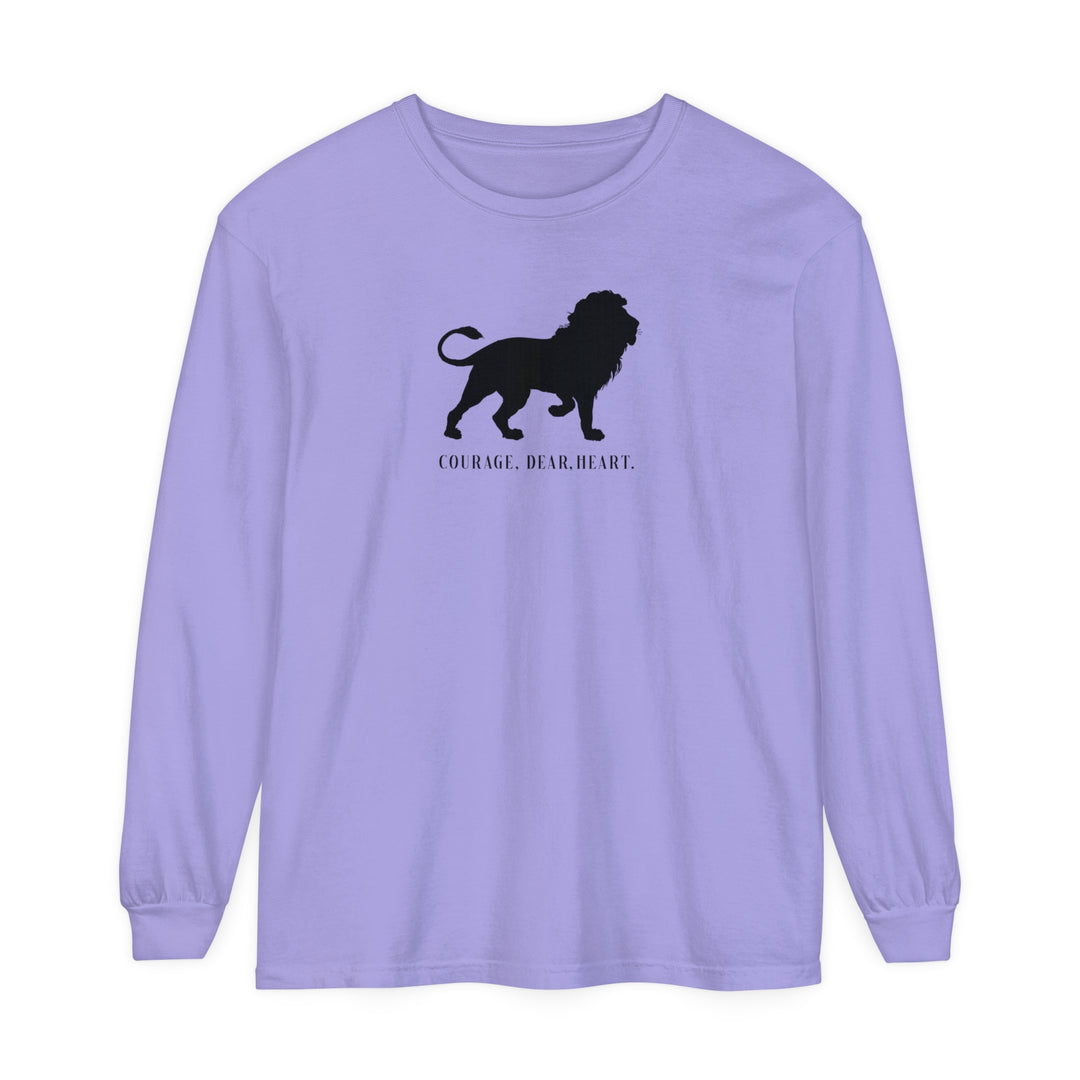 Courage Dear Heart Long Sleeve Shirt Long-sleeve Violet S 