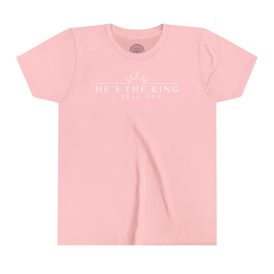 He's The King Youth T-shirt Kids clothes Pink S 