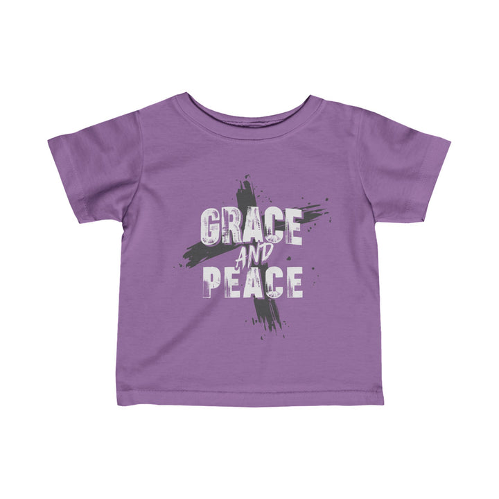 Grace and Peace Cross Baby Tee Kids clothes Lavender 6M 