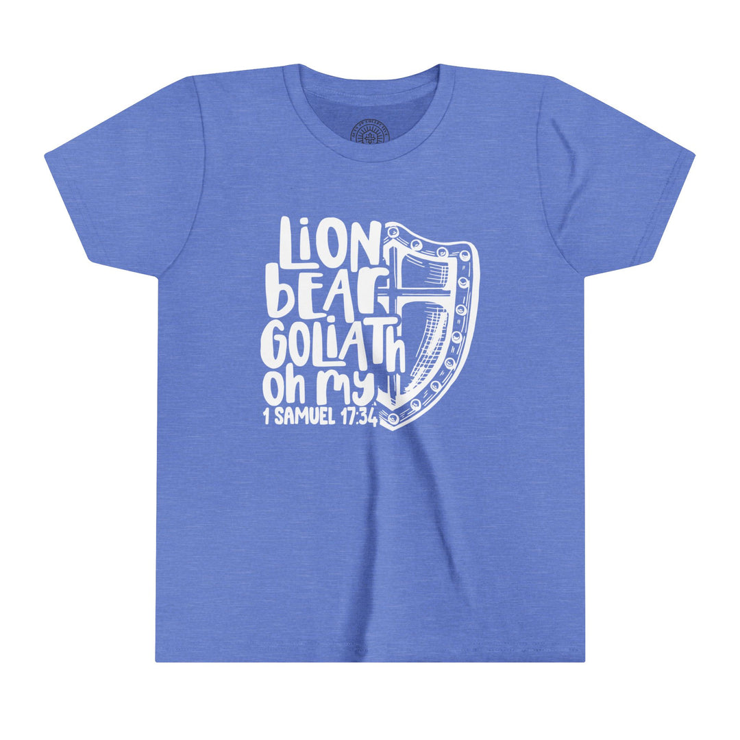 Lion Bear Goliath Oh My Youth T-shirt Kids clothes Heather Columbia Blue S 