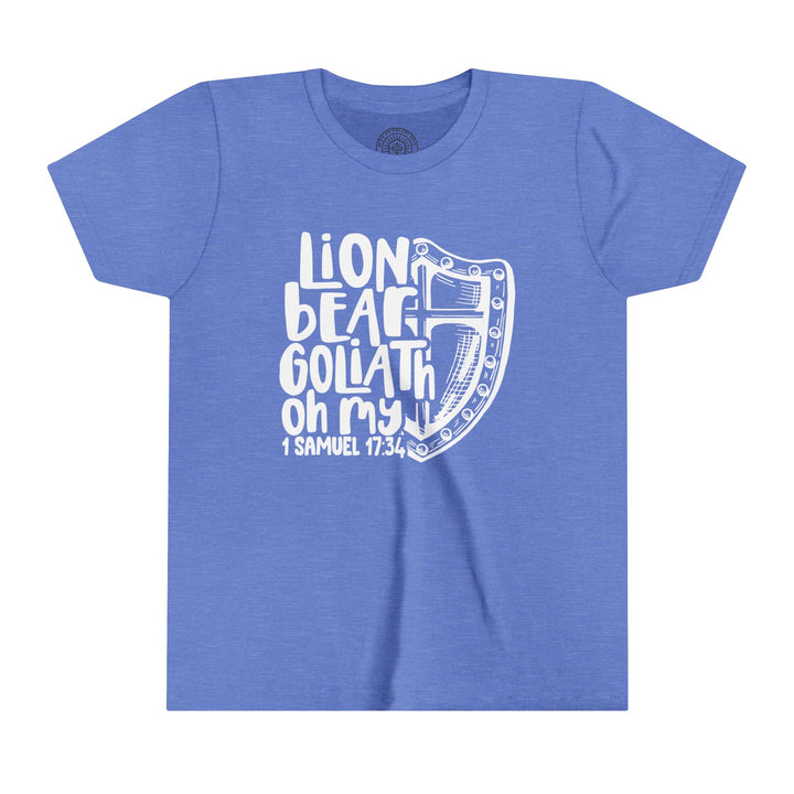 Lion Bear Goliath Oh My Youth T-shirt Kids clothes Heather Columbia Blue S 