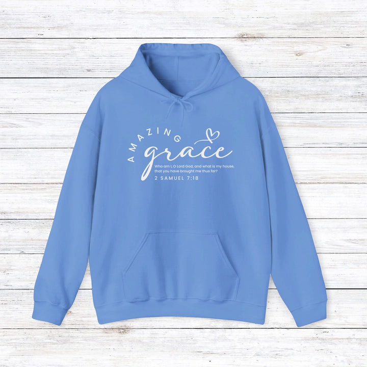 Amazing Grace Heart Hoodie Hoodie Carolina Blue S 