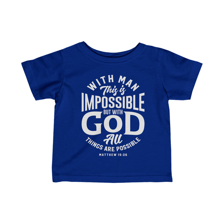 All Things Possible Baby Tee Kids clothes Royal 6M 