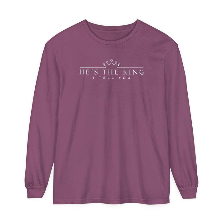 He's The King Long Sleeve Shirt Long-sleeve Berry S 