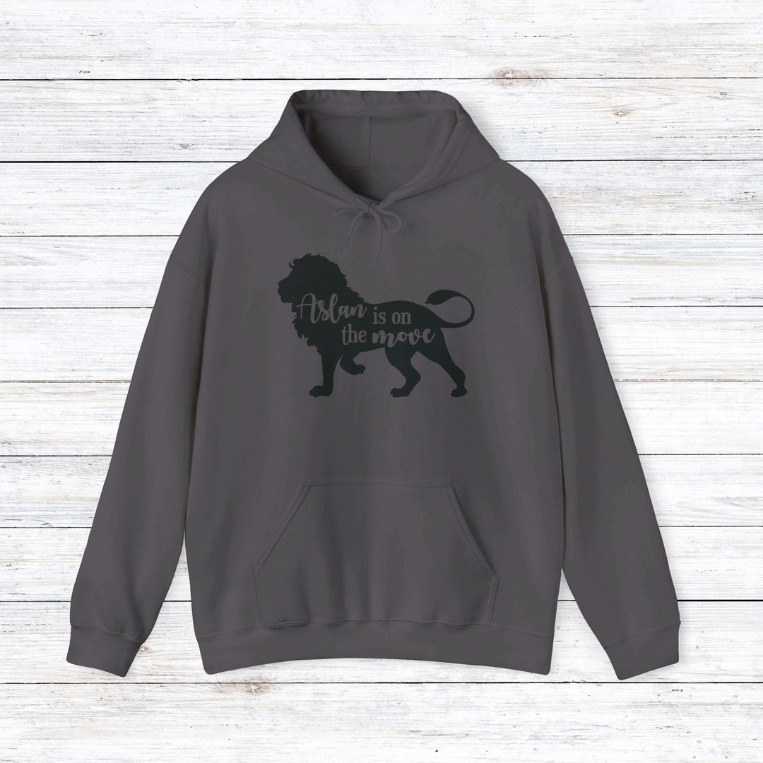 Aslan Is On The Move Hoodie Hoodie Charcoal S 