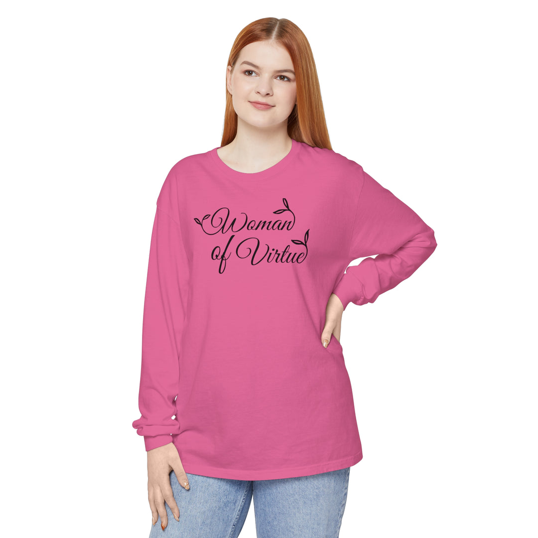 Woman of Virtue Long Sleeve Shirt Long-sleeve Crunchberry S 