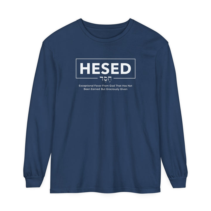 Hesed Exceptional Favor Long Sleeve Shirt Long-sleeve Midnight S 