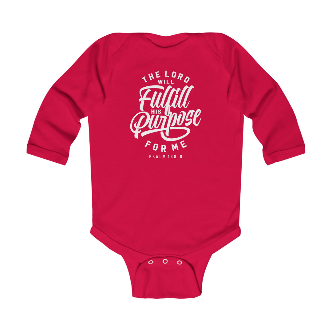 His Purpose Infant Long Sleeve Bodysuit Kids clothes Red NB (0-3M) 