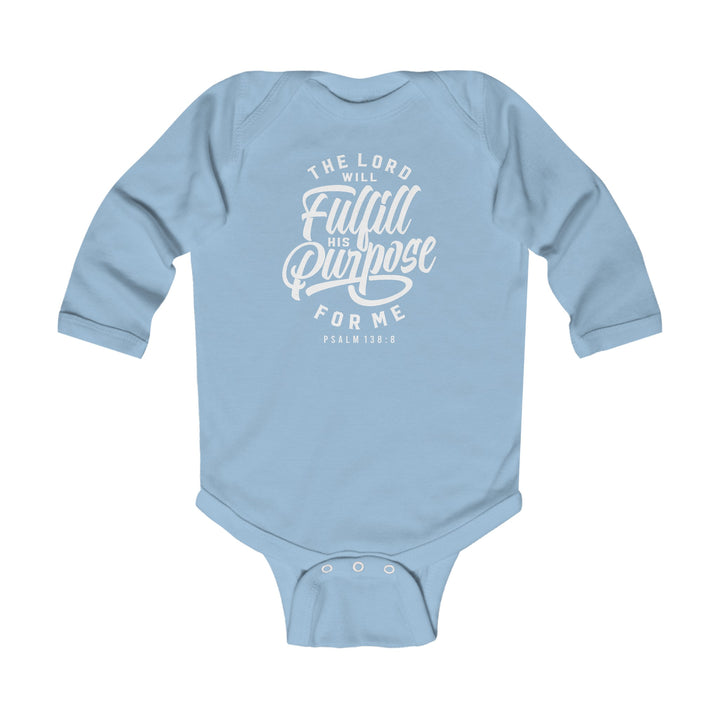 His Purpose Infant Long Sleeve Bodysuit Kids clothes Light Blue NB (0-3M) 