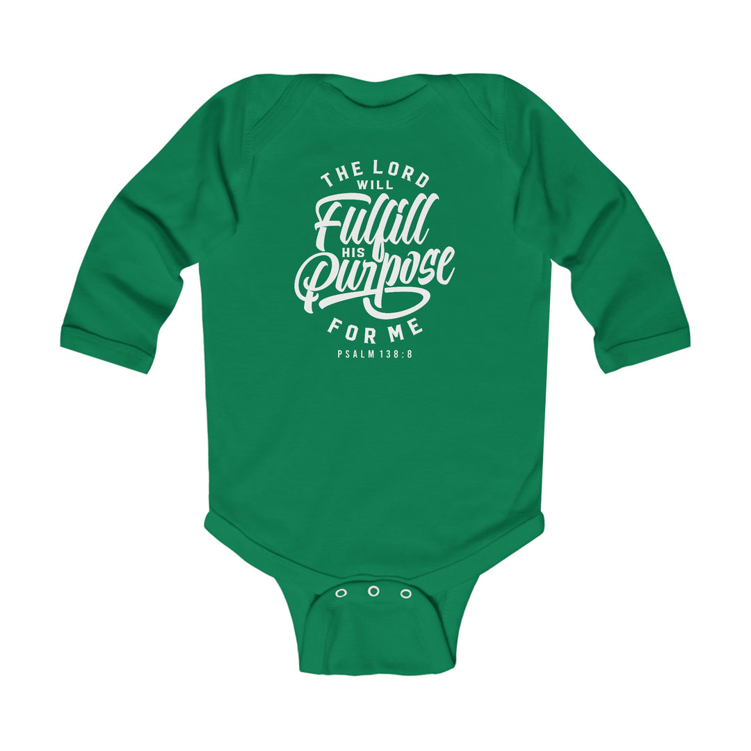 His Purpose Infant Long Sleeve Bodysuit Kids clothes Kelly NB (0-3M) 