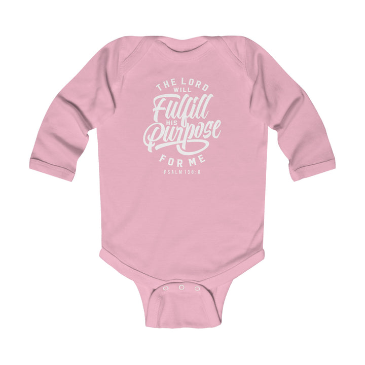 His Purpose Infant Long Sleeve Bodysuit Kids clothes Pink NB (0-3M) 