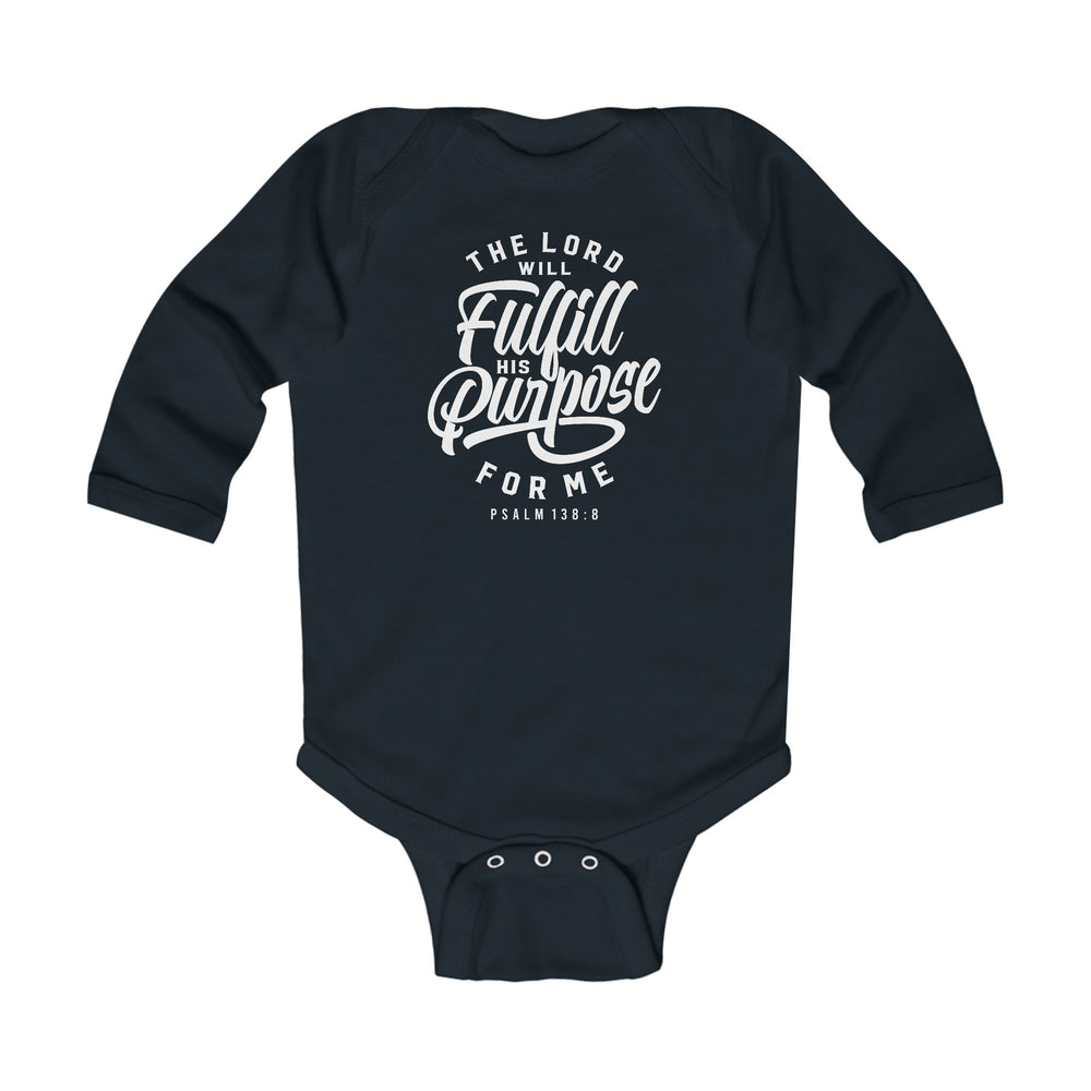 His Purpose Infant Long Sleeve Bodysuit Kids clothes Black NB (0-3M) 