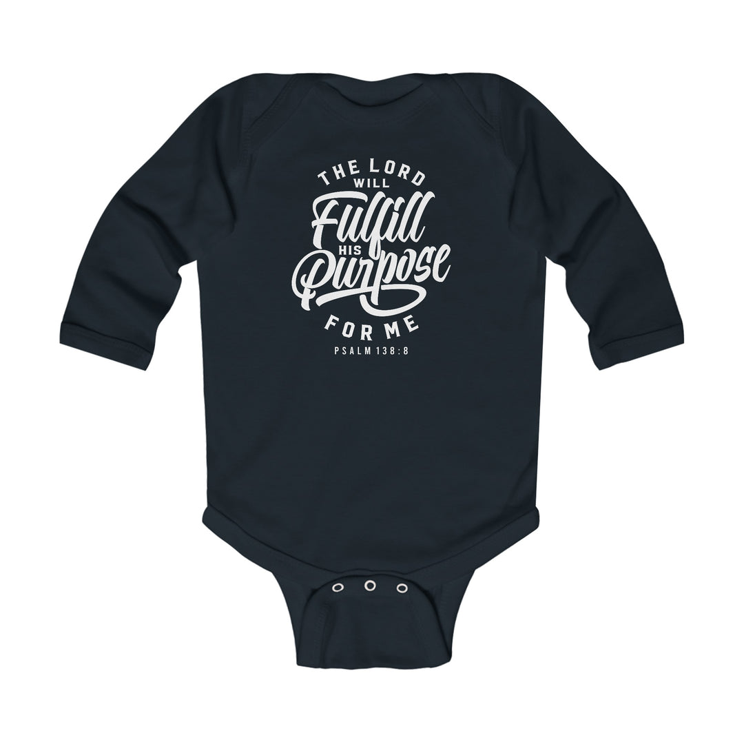 His Purpose Infant Long Sleeve Bodysuit Kids clothes Black NB (0-3M) 