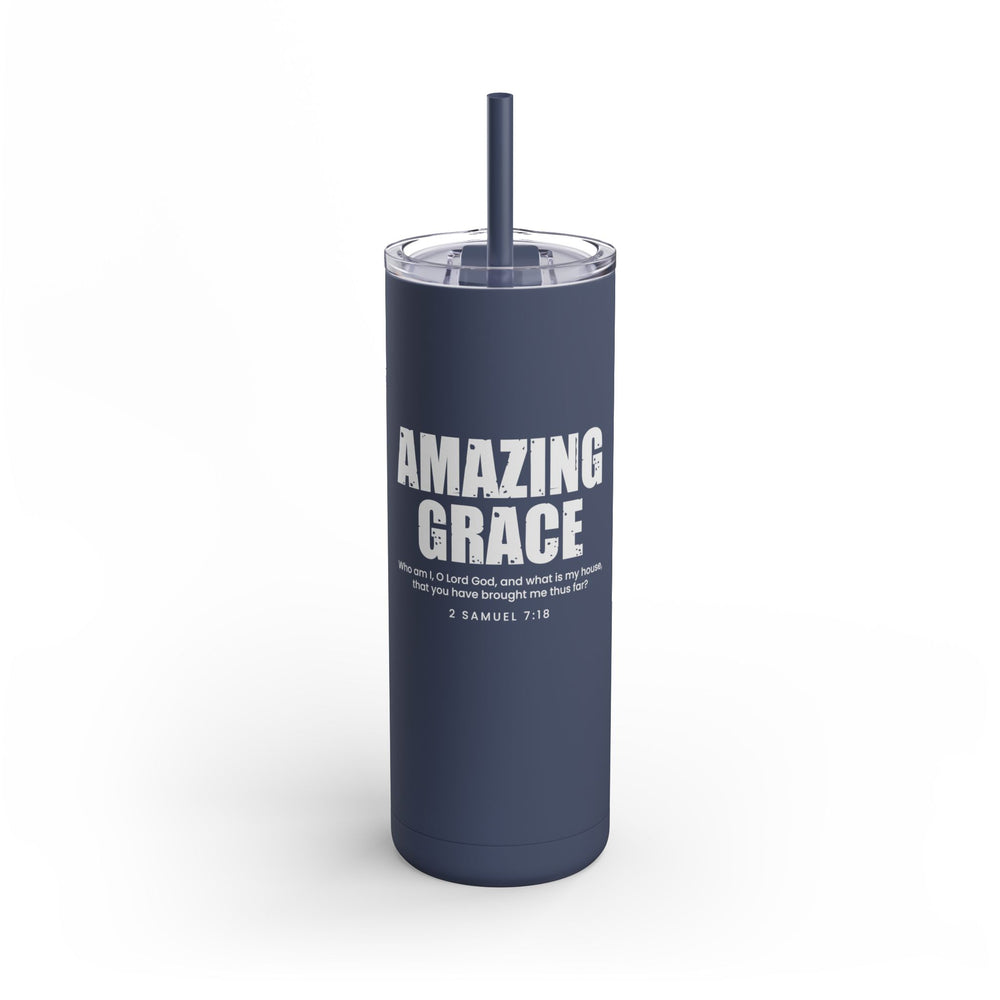 Christian Tumbler Amazing Grace Mug Indigo 20oz Matte