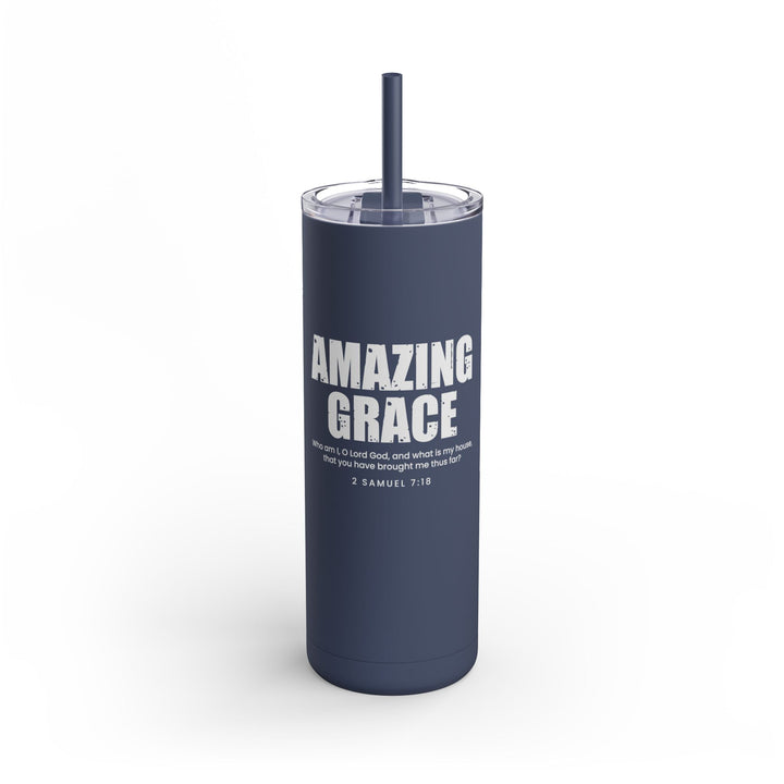 Christian Tumbler Amazing Grace Mug Indigo 20oz Matte