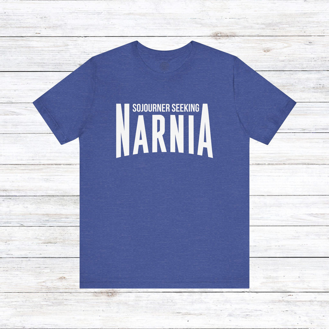 Sojourner Seeking Narnia Unisex T-Shirt T-Shirt Heather True Royal S 