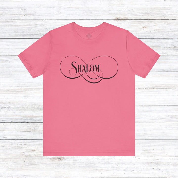 Shalom Script Unisex T-Shirt T-Shirt Charity Pink S 