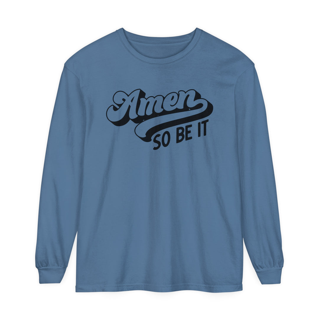 Amen So Be It Long Sleeve Shirt Long-sleeve Blue Jean S 