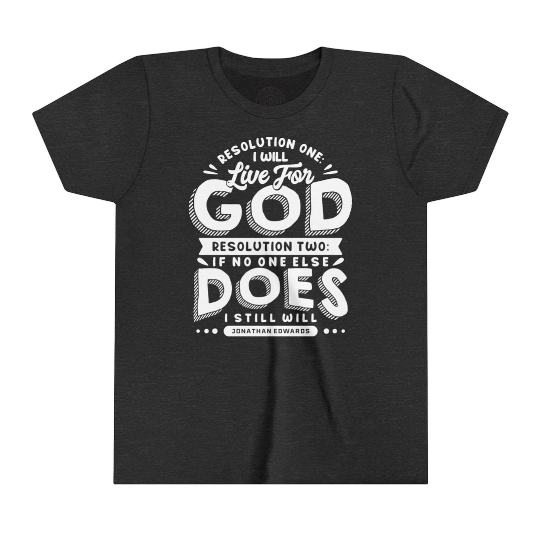 Live For God Youth T-shirt Kids clothes Dark Grey Heather S 