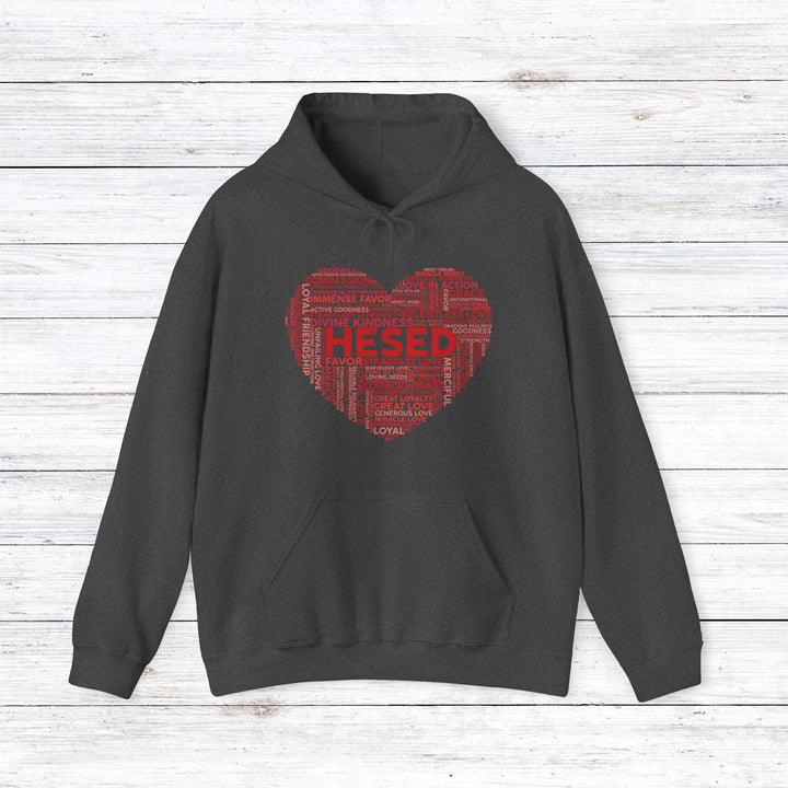 Hesed Heart Cloud Hoodie Hoodie Dark Heather S 