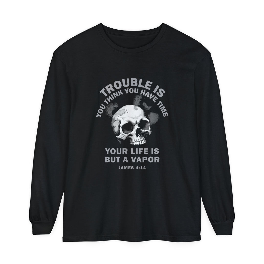 Life Is Vapor Long Sleeve Shirt Long-sleeve Black S 